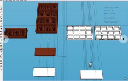 chocolate bar and make it 3d printable