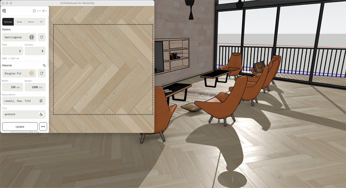 Architextures extension for SketchUp 2025