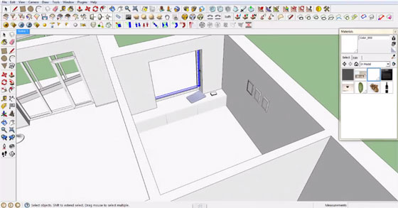 Bedroom modeling with sketchup