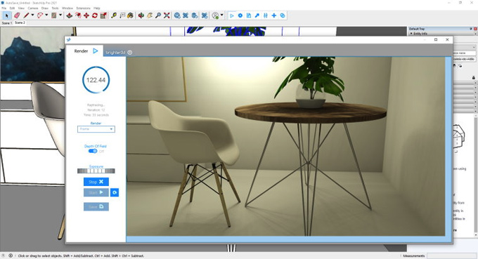 Brighter3D Rendering Plugin for SketchUp