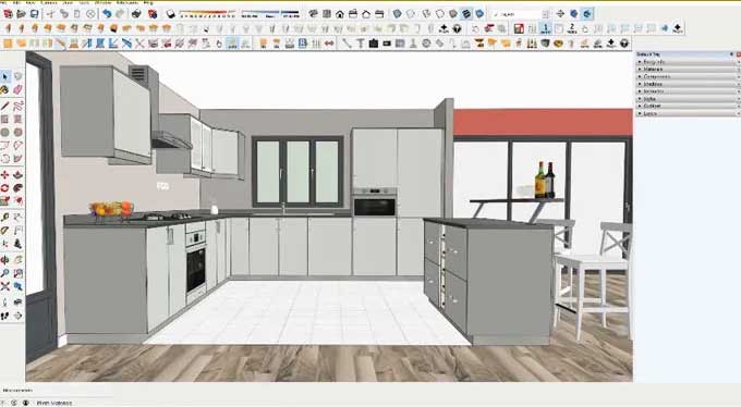 Designing Kitchen in SketchUp by Using the Click Kitchen Plugin in 2023