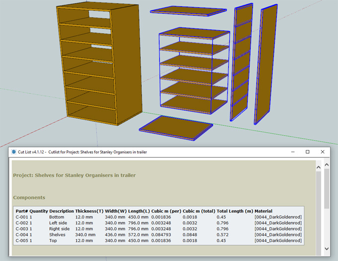 How to get a CutList from your SketchUp Model