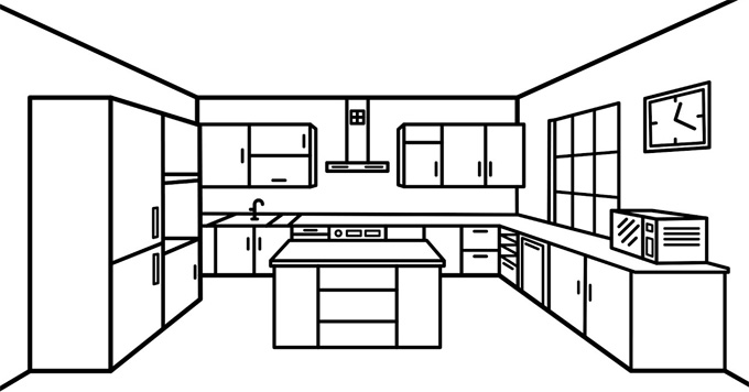 Easy Sketch Kitchen