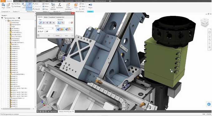 Comparison between the Fusion 360 and the Inventor application