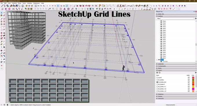 Step-by-step Guide to Creating Grid Tool in SketchUp