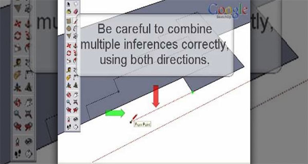 Sketchup Tutorial - Point Inferences
