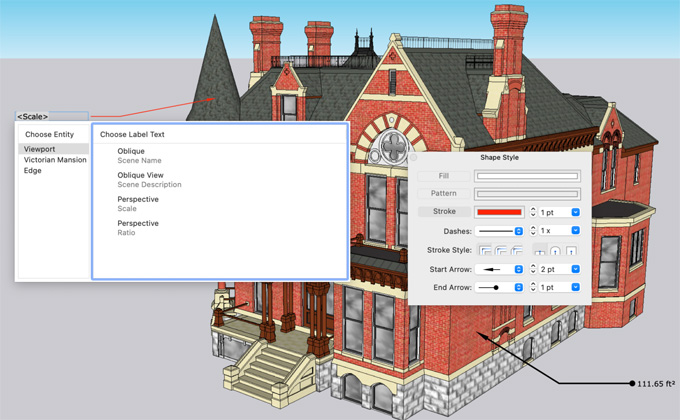 How to Adding Text, Labels, and Dimensions to a SketchUp Model