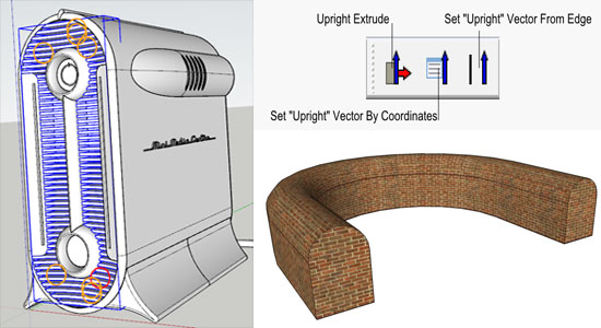 Create the threaded part of an adaptor with sketchup extension