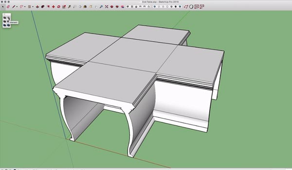 How to use solid tools in sketchup to design a table