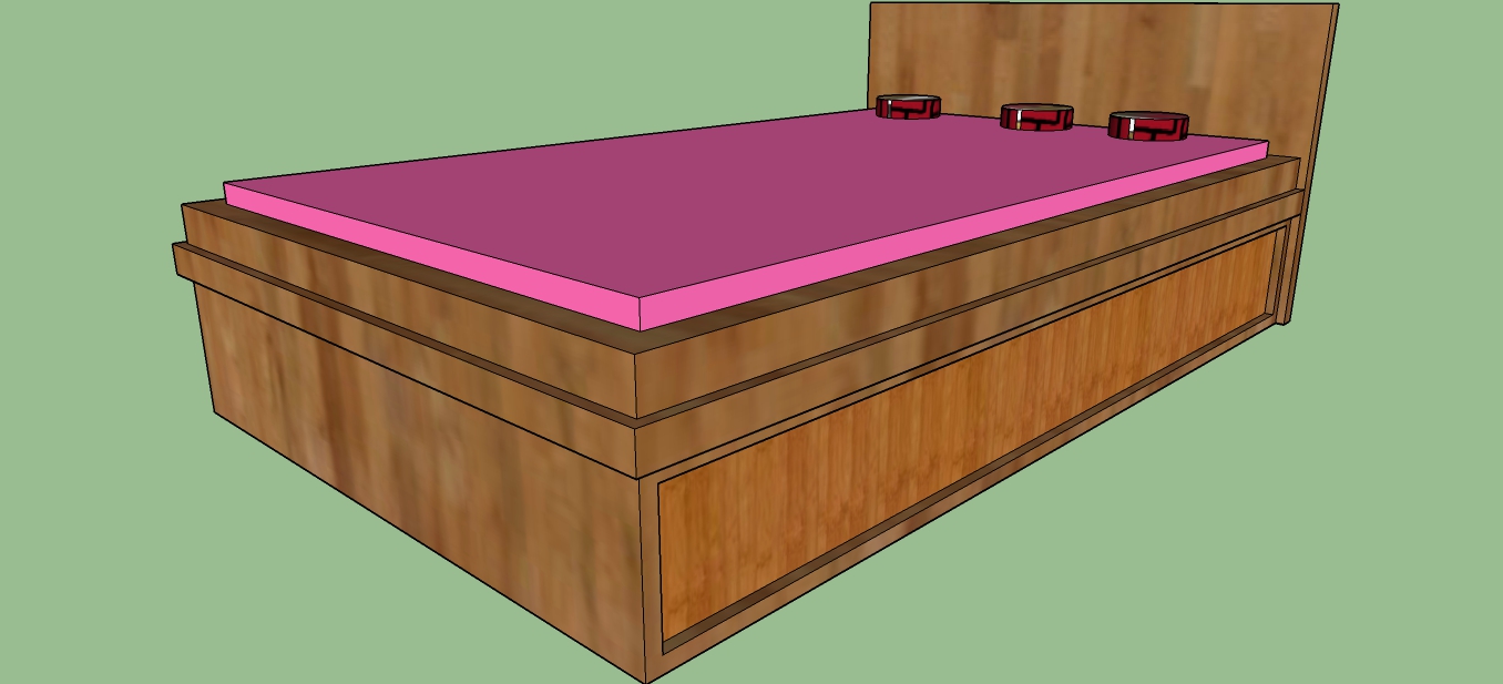 Sketchup components 3d warehouse Bed with Pillow