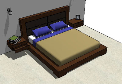 Luxury Bed with Headboard
