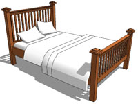 Queen Sized Wooden Bed