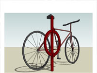 Bicycle Bike Rack in Sketchup