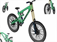 Mountain Bicycle in Sketchup