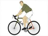 Riding 2D Bicycle in Sketchup