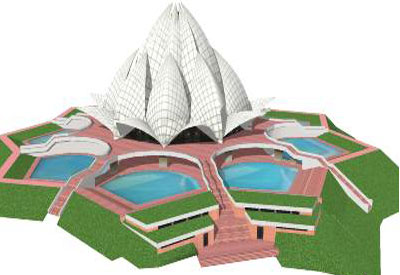 Sketchup Components 3d Warehouse Temple Lotus Temple In Delhi