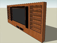Wood Set Television in SketchUp