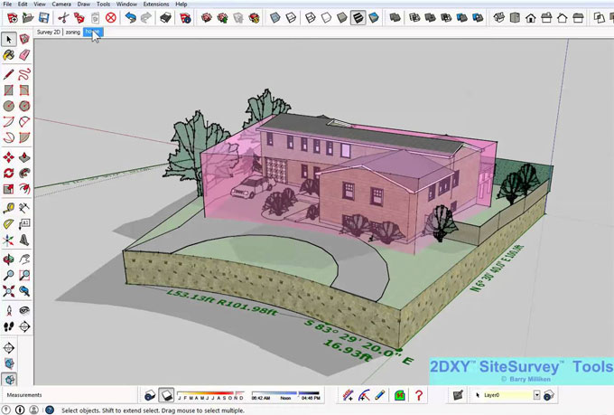 Buy 2DXY SiteSurvey tools for sketchup
