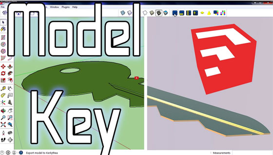 How to apply sketchup for creating the 3d printable model of a key