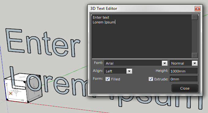 3D Text Editor ? The newest sketchup extension