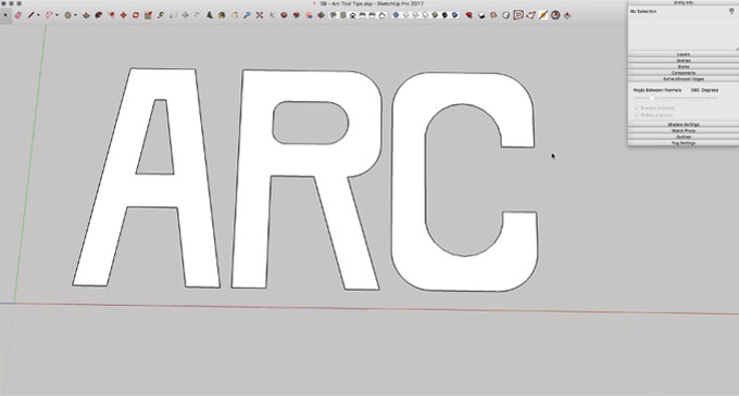 Some useful tips on Sketchup’s Arc Tool