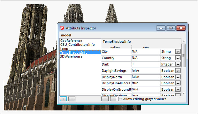 Attribute Inspector 1.1, an exclusive sketchup plugin