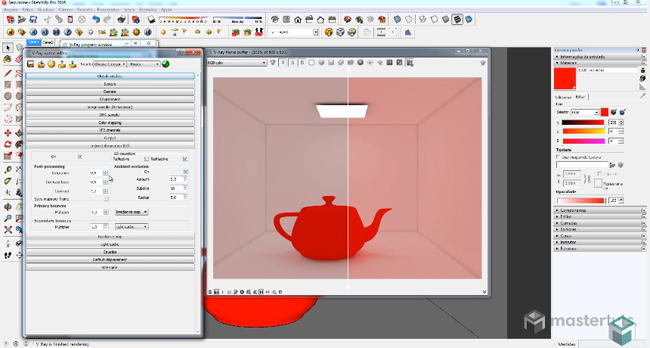 Tips to resolve color bleeding effect in v-ray for sketchup