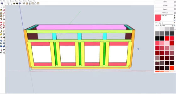 Cabinets with sketchup