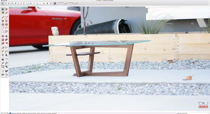 How to design and develop a coffee Table with Sketchup