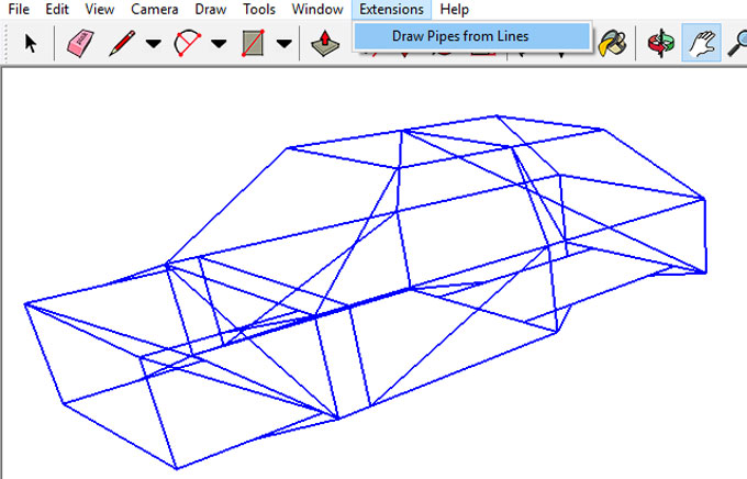 Draw pipes from lines ? A new sketchup extension is just launched