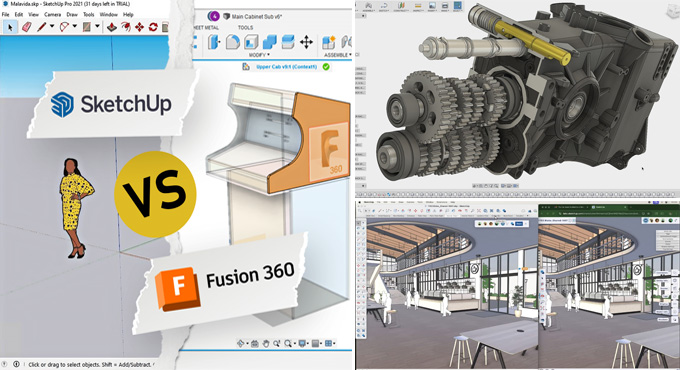 Difference between Fusion 360 vs SketchUp for Architecture