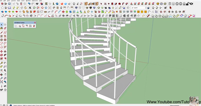 How to use LSS Matrix Sketchup Plugin to create a spiral staircase