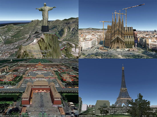 Make 3d models and put them in google earth