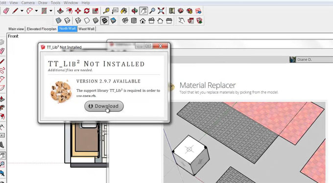 Demonstration of material replacer for sketchup