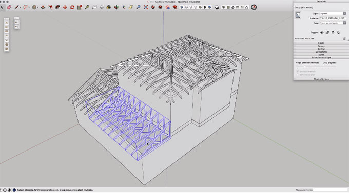 Meedek Truss Plugin ? Online demonstration to create trusses into your sketchup model