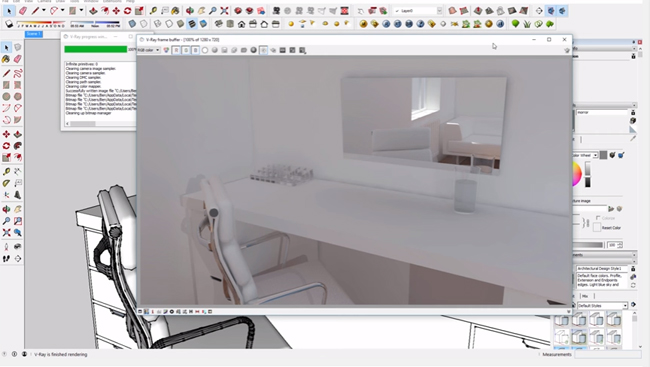 How to create an easy mirror with V-ray Sketchup