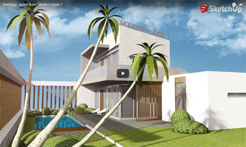How to design a modern house with sketchup quickly