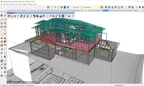 Demo of PlusSpec 2016 for producing VDC BIM Trusses and estimate in 3D