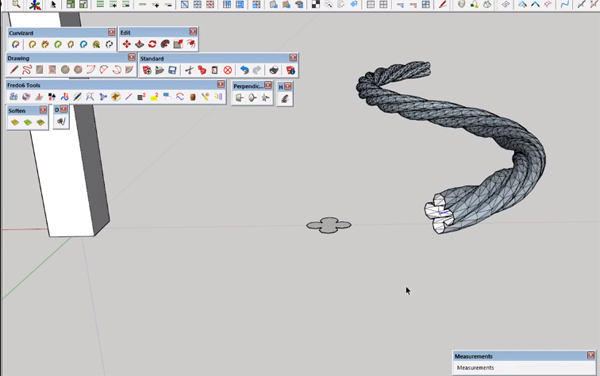How to use Follow and Rotate Sketchup Plugin to model a twisted cable