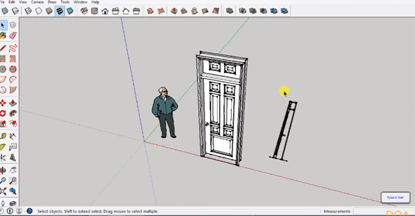 Sketchup tutorial for designing a door