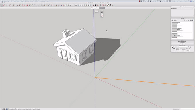 Demonstration of some useful mini sketchup extensions