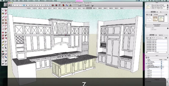 kitchen with sketchup
