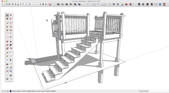 How to use sketchup make to print to scale