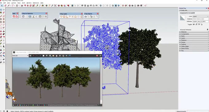 How to speed up your modeling in sketchup with v-ray proxies