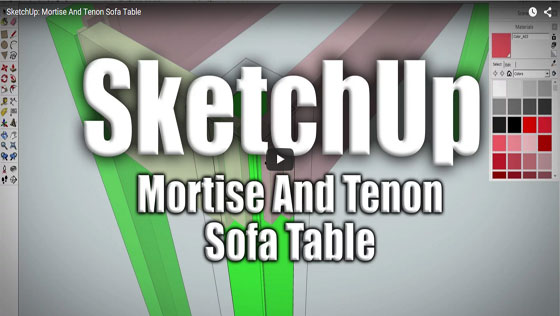 How to apply sketchup 8 for creating a wooden sofa table