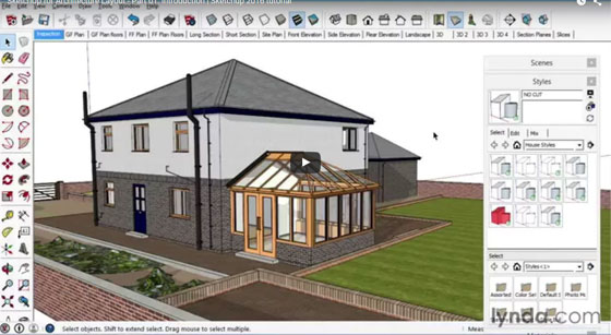 sketchup 2016 for creating the layout of a building