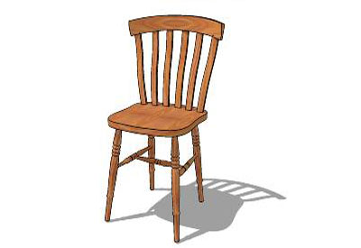 sketchup components 3d warehouse Chair: Wooden Farmhouse Chair