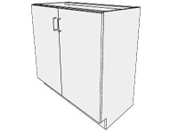 3D Base ADA sink 2 door with toekicks in sketchup