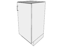 3D Base cabinet 1 door right hinge in sketchup