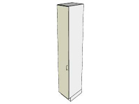 3D Tall cabinet 1 door left hinge in sketchup